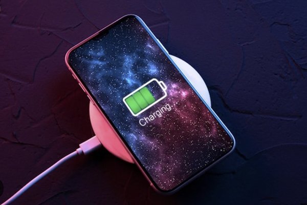 Wireless charging power strip on a desk placeholder