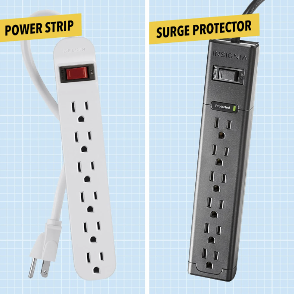 Power strip vs surge protector—same look, different job placeholder